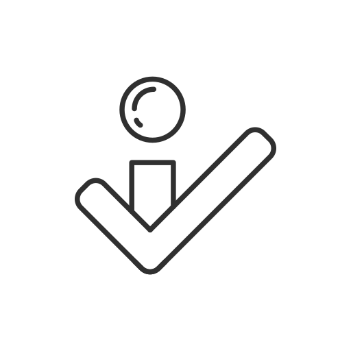 Check, linkedin, professional finder, profinder icon